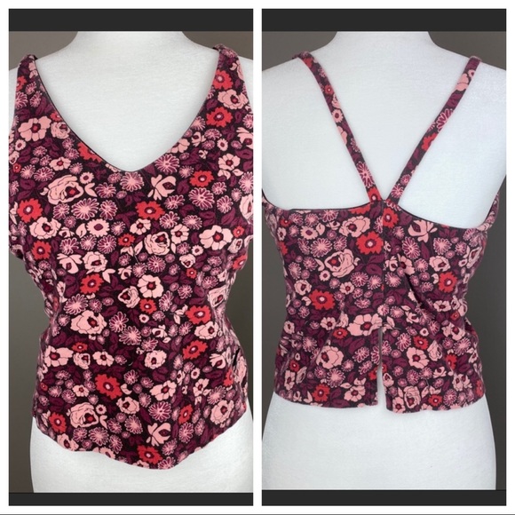 Patagonia Tops - PATAGONIA FLORAL PINK PURPLE RED TANK